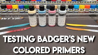 Testing Badgers New Colored Stynylrez Primers For Gunpla [upl. by Eolc]