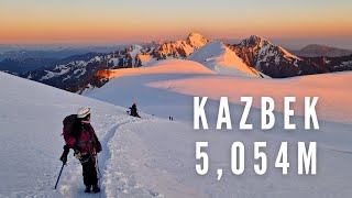 Unguided Climb of one of Georgias Highest Peaks Mount Kazbek [upl. by Nahtnanhoj462]