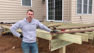 Curved Deck Framing in Eldersburg MD [upl. by Ahsenauj]