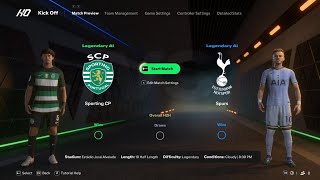 Sporting vs Tottenham  EA FC 25  Gameplay Simulation 4K 60FPS [upl. by Jeraldine]