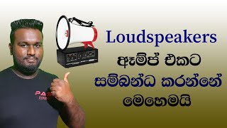 Connect Loudspeakers To Amplifier  Sinhala [upl. by Aerdna]