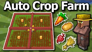 Minecraft Villager Auto Crop Farm Tutorial  Potato Wheat Carrot Beetroot [upl. by Eiboj38]