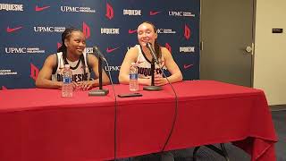 Duquesne WBB Jerni Kiaku amp Mackenzie Blackford 111624 [upl. by Barkley]