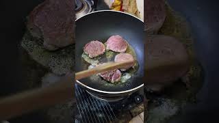 beef steak fry food cooking [upl. by Ikairik]