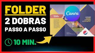 ✅ Como Fazer FOLDER de 2 Dobras no Canva Gratuito  Passo a Passo [upl. by Dettmer754]