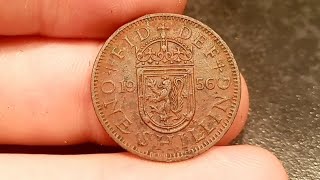 1956 ONE SHILLING Coin VALUE  REVIEW Queen Elizabeth II 1956 One Shilling Coin [upl. by Charmaine]