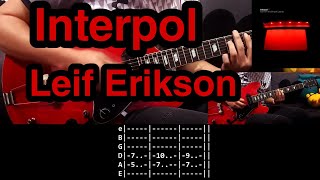 Leif Erikson  Interpol 2 Guitars Cover TAB  Tutorial [upl. by Geraud731]