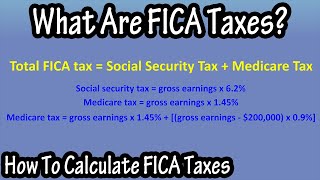 What Is And How To Calculate FICA Taxes Explained Social Security Taxes And Medicare Taxes [upl. by Ernesta]