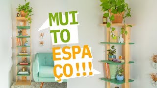 Aprenda a fazer uma ESTANTE VERTICAL para LIVROS que não ocupa espaço DIY [upl. by Leirad]