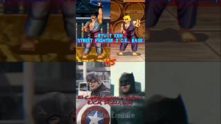 Ryu y Ken Street Fighter CE vs Capitán América y Batman UCMDCEU shorts vsshort viralshort [upl. by Netfa]