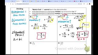 A2 9D part 2 Dividing Complex Numbers [upl. by Hartzell249]