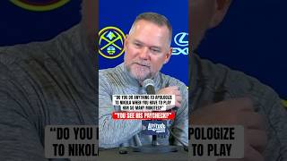 Coach Malone had jokes for Jokić playing a lot of minutes 😂 [upl. by Negaem]