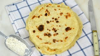 Pan plano sin horno a la sartén ¡Con solo dos ingredientes [upl. by Elleyoj]