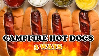 OUTDOOR COOKING Hot Dogs 3 Different Style 🔥 [upl. by Aivatnuhs]