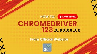 How to Download Chromedriver 123 chromedriver webdriver selenium [upl. by Etnaed]