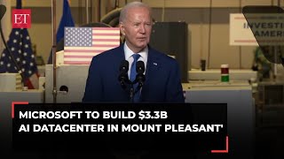 Joe Biden announces 33B investment from Microsoft for AI data center in Mount Pleasant [upl. by Oirelav]