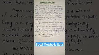 What is Basal Metabolic Rate biology physiology lifescience shortsfeed shortsytshorts [upl. by Yleoj]