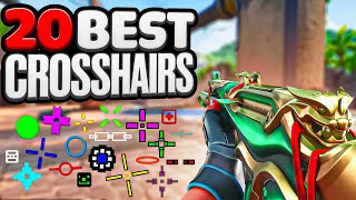 THE BEST 20 Crosshairs To USE In VALORANT With Codes [upl. by Ybur]