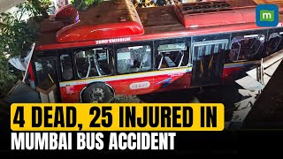 Mumbai 4 Dead 25 Injured as BEST Bus Rams into Pedestrians Vehicles After Brake Failure [upl. by Nyssa]