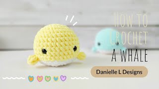 How to crochet a whale amigurumi 🐳 whale plush crochet tutorial [upl. by Dnalevelc750]