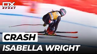 Alpine Ski Isabella Wright crash at Cortina dAmpezzo  Downhill  2024 🇮🇹 [upl. by Aylmer512]