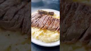 Entrecôte 🥩amp purée de pommes de terre crémeuse 🥔 [upl. by Notgnimer]