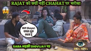 Bigg Boss 18 LIVE Rajat Dalal को इसलिए नहीं Chahat Pandey पर भरोसा Sara Digvijay पर गुस्सा [upl. by Janos]