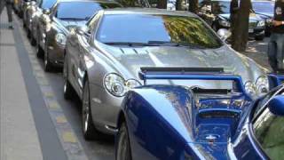 Amazing supercar lineup  Pagani Zonda  SLR  Ferrari [upl. by Aroz]