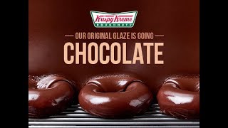 Krispy Kreme Original Glaze Goes Chocolate [upl. by Assirolc444]