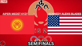 2024 PARIS OLYMPICS KGZ AIPERI MEDET KYZY VS USA KENNEDY ALEXIS BLADES WOMEN WRESLING LIVE GAME CAST [upl. by Penoyer]