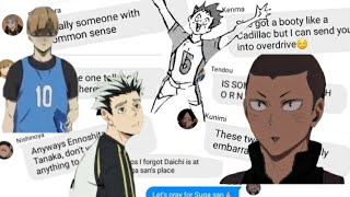 Haikyuu Texts Bang Bang lyric prank Tanaka and Ennoshita 👉🏻👈🏻 [upl. by Heida]