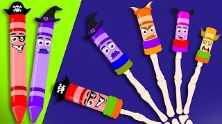 Scary Crayons  Finger Family  Scary Rhyme for Kids amp Preschoolers [upl. by Hally]