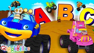 Learn To Read with Monster Trucks  Nursery Rhymes  Go Super Trucks [upl. by Elimac]