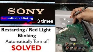 3 time blinking Sony led tv  3 time red light flashing  Sony error code  3timeblinking redflash [upl. by Inness]