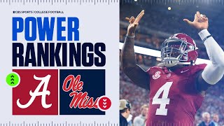 College Football Power Rankings Week 6 Alabama on top after Georgia win Ole Miss out of top 10 [upl. by Hteik]