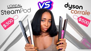 LOreal Steampod 30 VS Dyson Corrale  WHICH FLAT IRON IS BETTER [upl. by Jemy]