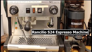 Rancilio S24 Espresso Machine  Mazzer Mini Coffee Grinder [upl. by Arnold3]