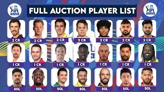 IPL 2024  2cr 15cr 1cr 75L 50L amp 20L Base Price Players list for IPL 2024 Auction [upl. by Corneille242]