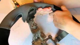 RedlineGoods custom steering wheel wrap installation 1  preparation [upl. by Leahcym]