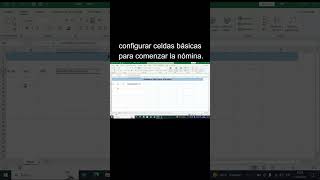 como configurar las celdas basicas para crear una nomina de empleados [upl. by Frum594]