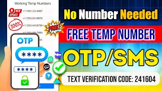 1000 Working How to Get Free Unlimited SMS Verification Codes  Virtual Phone Number for OTP SMS [upl. by Shanly785]