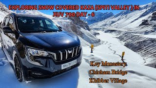 Exploring Snow Covered Kaza Key Monastery Chicham Bridge Kibber Village  Spiti Valley  XUV 700 [upl. by Navy773]