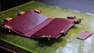 07 Making a book cover  vlog  leather craft [upl. by Ariaec469]