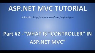 Part 2 CONTROLLER in Aspnet MVC  Role of Routing in MVC [upl. by Clarance414]