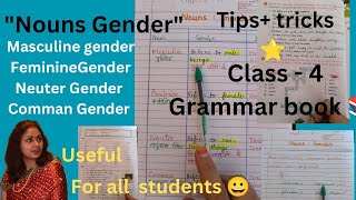 quotNouns Genderquot What is Masculine Feminine neuter common gender very easy explain  exercises [upl. by Mirilla]