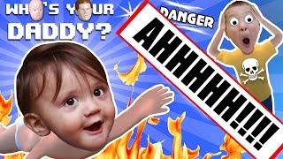 BABY IN DANGER ☠ Whos Your Daddy Skit  Gameplay w Shawn vs Knife Fire Glass amp More FGTEEV Fun [upl. by Nitza697]