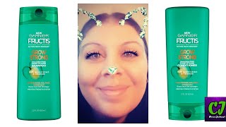 Garnier Fructis Grow Strong Shampoo amp Conditioner Review  Chrissi Jadeheart [upl. by Aserej]