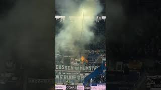 Preußen Münster ultras burn KSC materials in away block [upl. by Adnylg697]