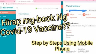 How to book Covid 19 vaccine in Ezconsult  Mobile Device  Part 2 [upl. by Desai120]