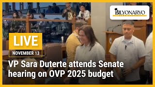 VP Sara Duterte attends Senate hearing on OVP 2025 budget [upl. by Schuh141]